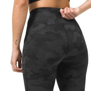 Lululemon Swift Speed black camo 21" legging